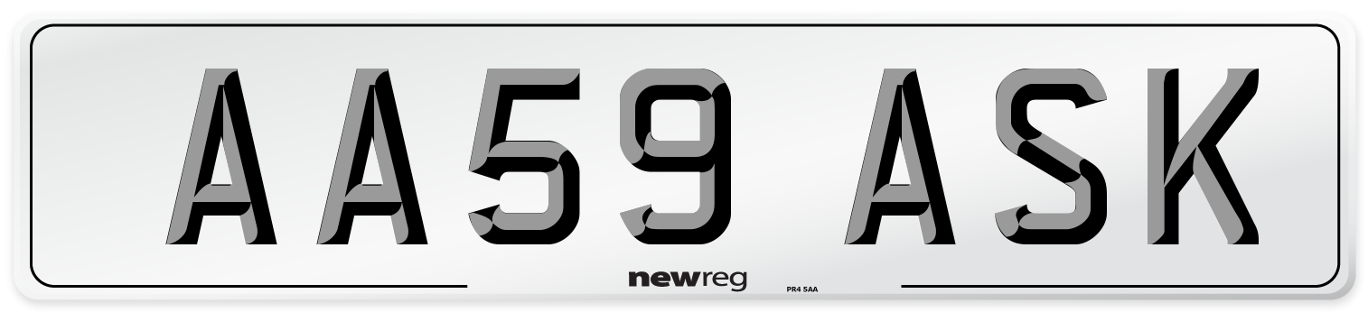 AA59 ASK Number Plate from New Reg
